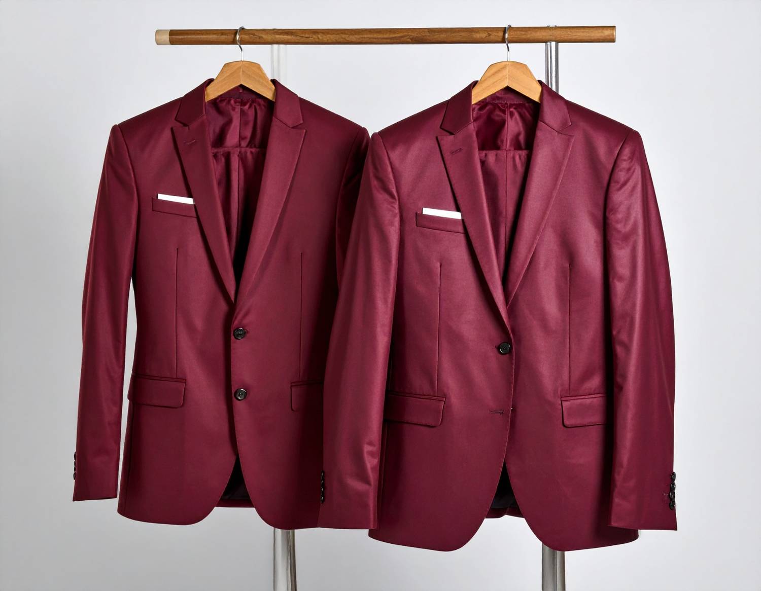 Firefly_Maroonweddingsuitformencraftedfromglossyreflectivesatinorblendedfabric.634203